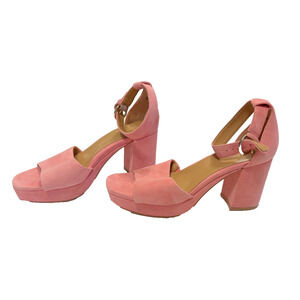 Naturalizer Women's Pearlyn Heeled Sandal Pink Suede 7.5M